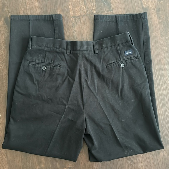 DOCKERS FLAT FRONT TROUSER PANTS CLASSIC FIT BLACK WAIST 36 - Picture 7 of 8